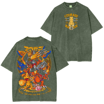 Classic Agumon Digimon Oversized T-shirt/Crewneck/Hoodie