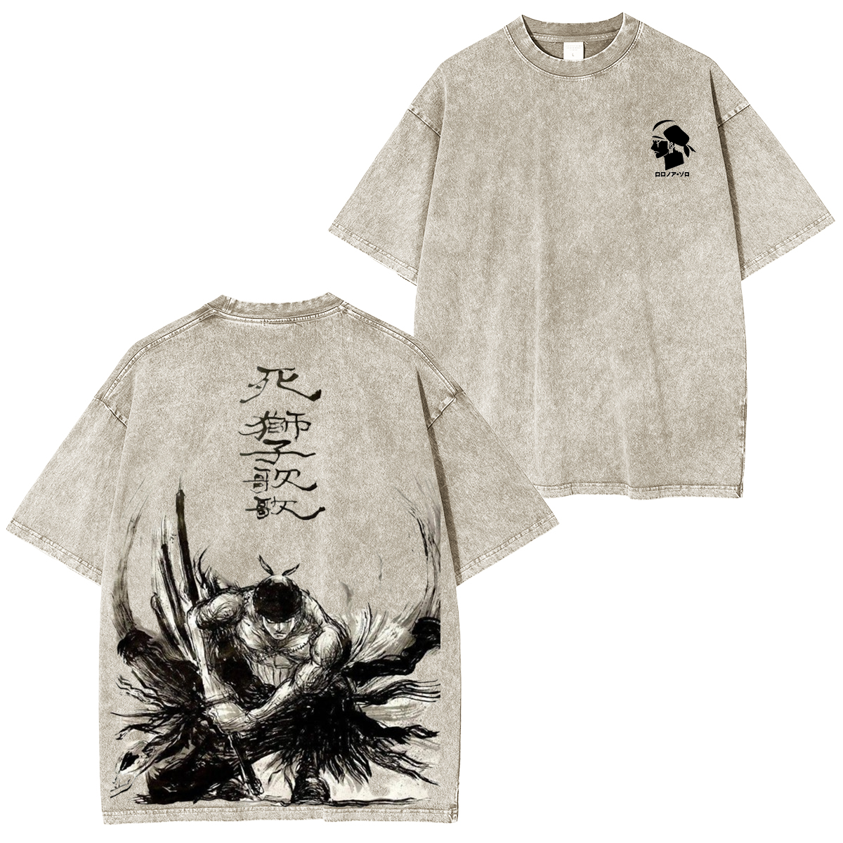One Piece Zoro Unisex Washed T-Shirt