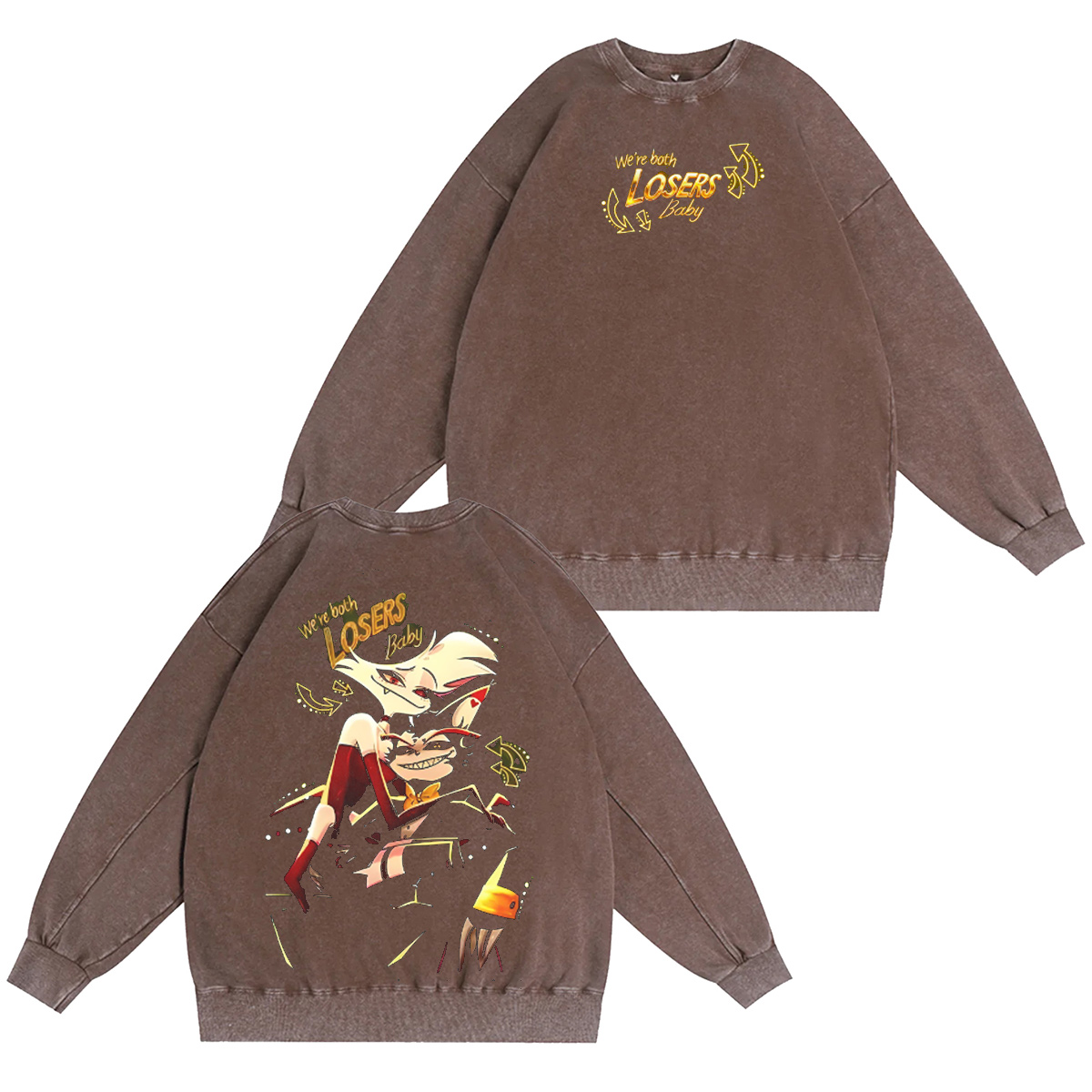 Angel Dust and Husk Hazbin Hotel Season 2 Oversized T-shirt/Crewneck/Hoodie