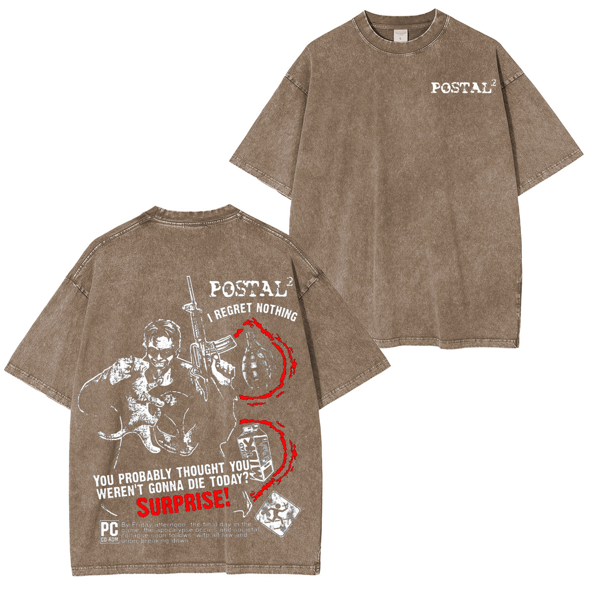 Postal 2 Washed T-shirt/Crewneck/Hoodie
