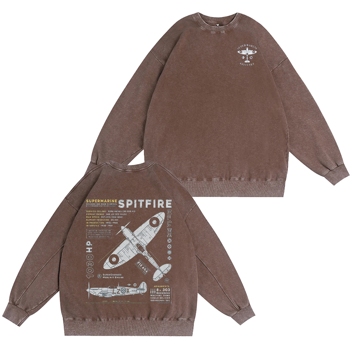 Supermarine Spitfire MK1 Oversized T-shirt/Crewneck/Hoodie