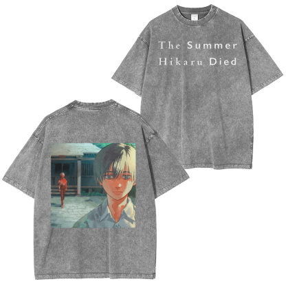 thesummerhikarudied:Hikaru and Yoshiki Official Art Double Retro Washed T-Shirt