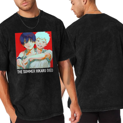 thesummerhikarudied:Hikaru and Yoshiki Official Art Double Retro Washed T-Shirt