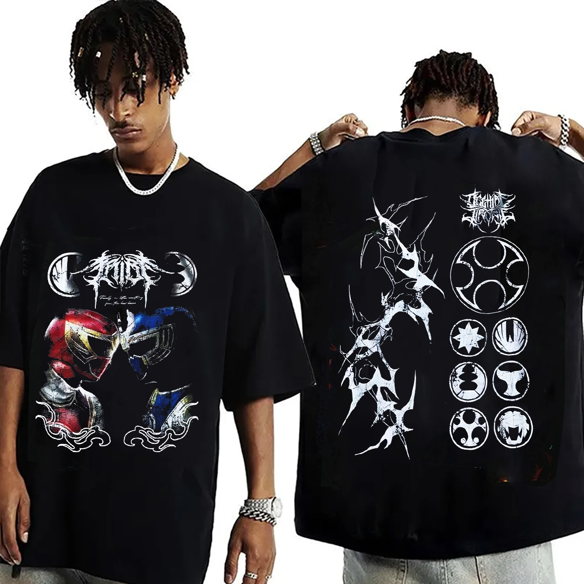 Ninja Storm Red v. Navy Ranger Limited Washed T-shirt/Crewneck/Hoodie
