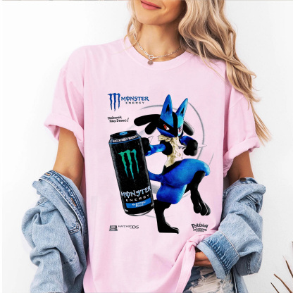 Lucario X Electric Blue Monster Energy Pokémon Oversized T-shirt/Crewneck/Hoodie