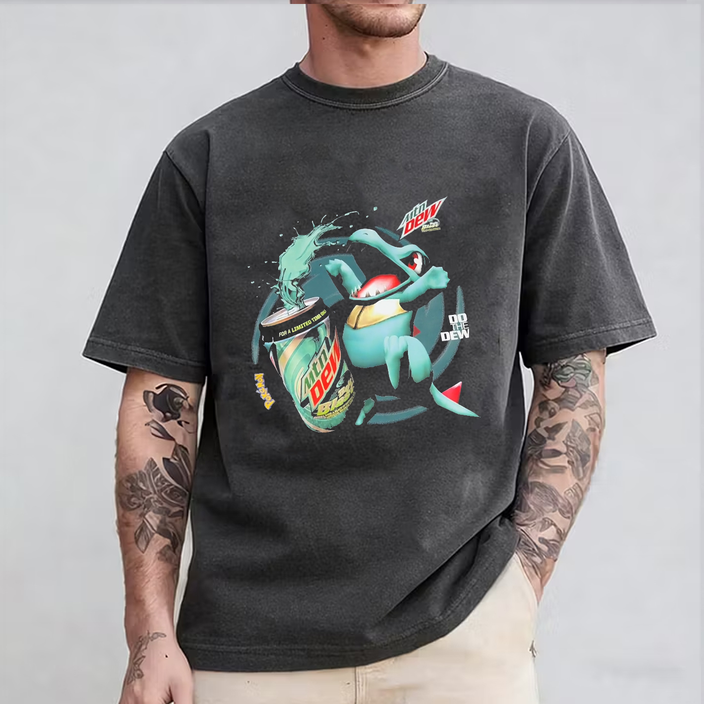 Pokemon Mega Charizard Y Double Unisex Washed T-Shirt