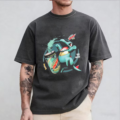 Pokemon Mega Charizard Y Double Unisex Washed T-Shirt