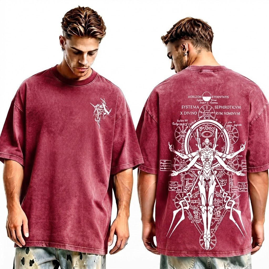 Neon Genesis Evangelion Eva01 Kabbalah Vintage Washed T-shirt/Crewneck/Hoodie