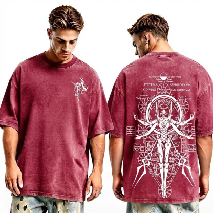 Neon Genesis Evangelion Eva01 Kabbalah Vintage Washed T-shirt/Crewneck/Hoodie