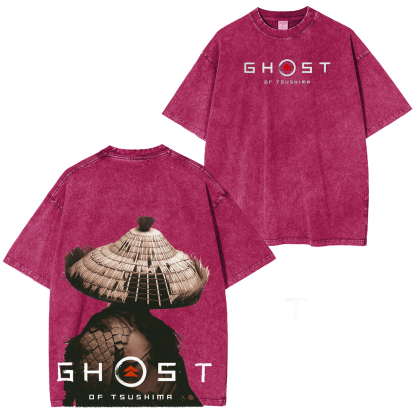 Ghost of Tsushima Katana Slash  Quiet But Deadly Drip Vintage Washed Unisex T-Shirt