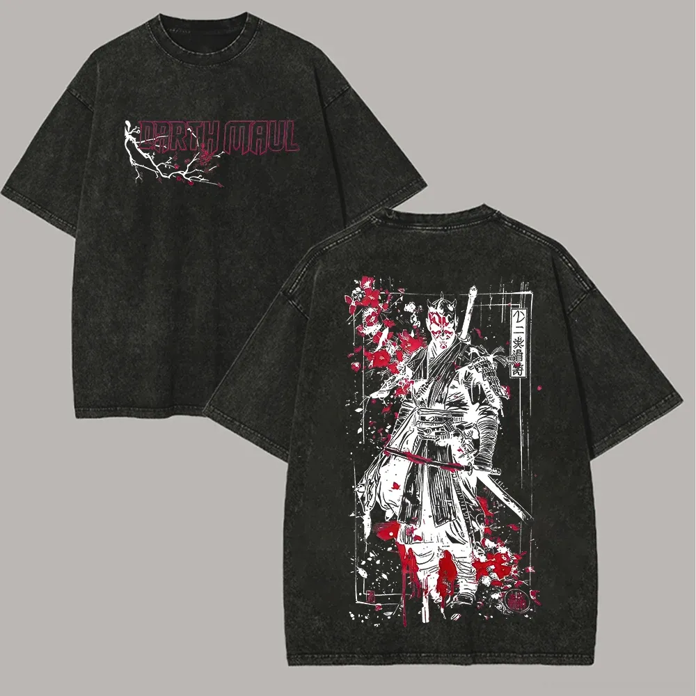 Star Wars Darth Maul Printed Unisex Washed T-Shirt