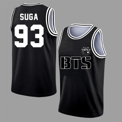 Suga,Custom BTS Basketball Jersey
