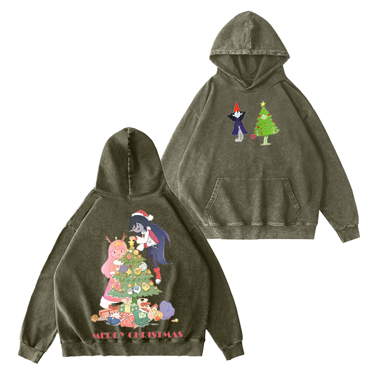 Adventure Time Christmas Vintage Washed T-shirt/Crewneck/Hoodie