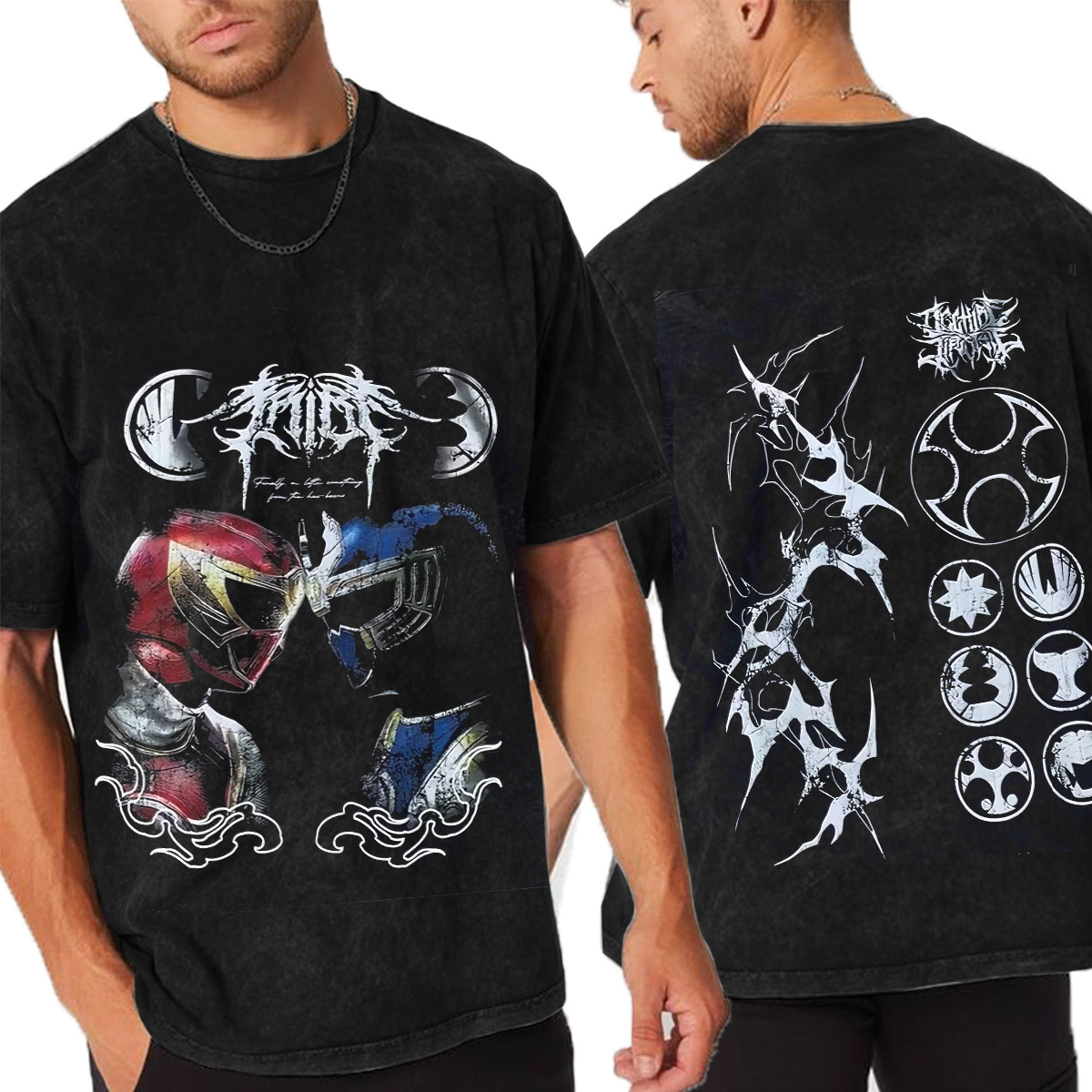Ninja Storm Red v. Navy Ranger Limited Washed T-shirt/Crewneck/Hoodie