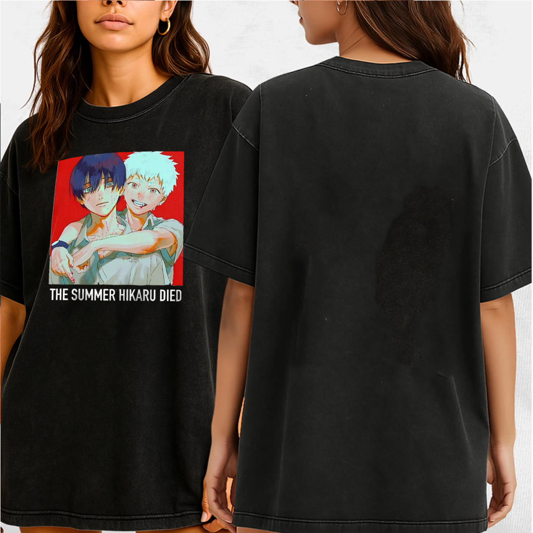 thesummerhikarudied:Hikaru and Yoshiki Official Art Double Retro Washed T-Shirt
