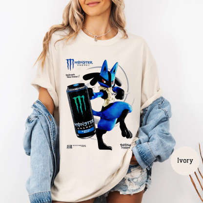 Lucario X Electric Blue Monster Energy Pokémon Oversized T-shirt/Crewneck/Hoodie