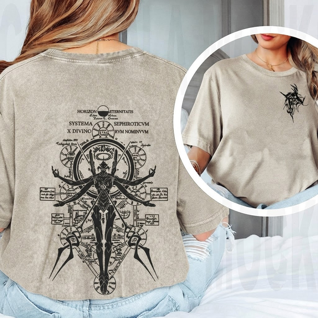 Neon Genesis Evangelion Eva01 Kabbalah Vintage Washed T-shirt/Crewneck/Hoodie