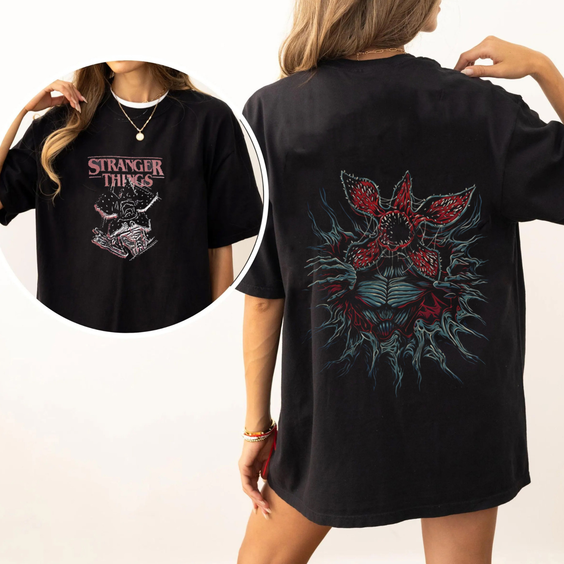 stranger  things Oversized Washed T-shirt/Crewneck/Hoodie