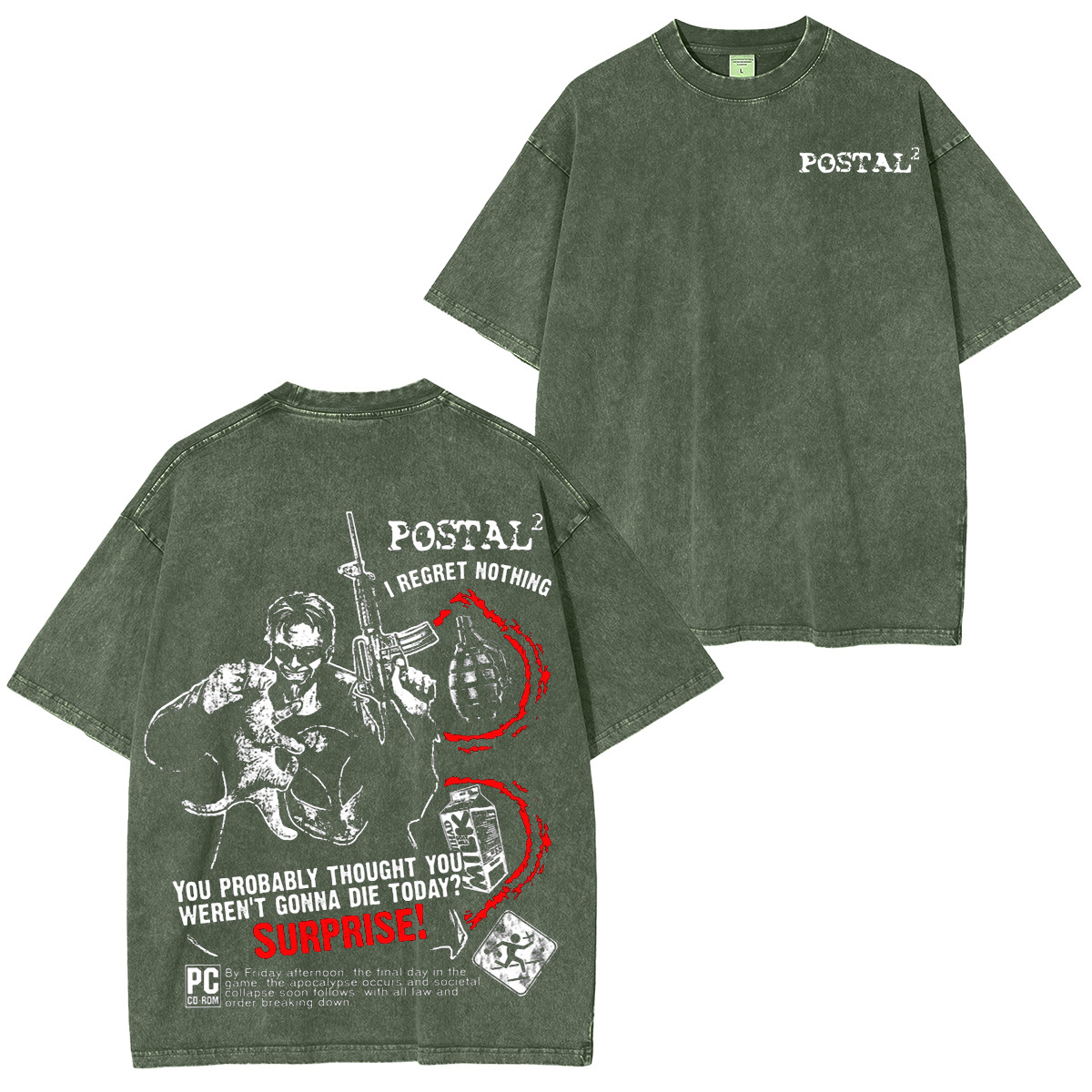 Postal 2 Washed T-shirt/Crewneck/Hoodie