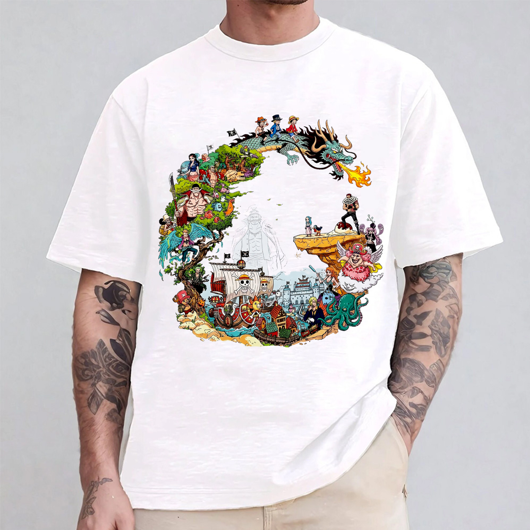 One Piece Anime World Oversized T-shirt/Crewneck/Hoodie
