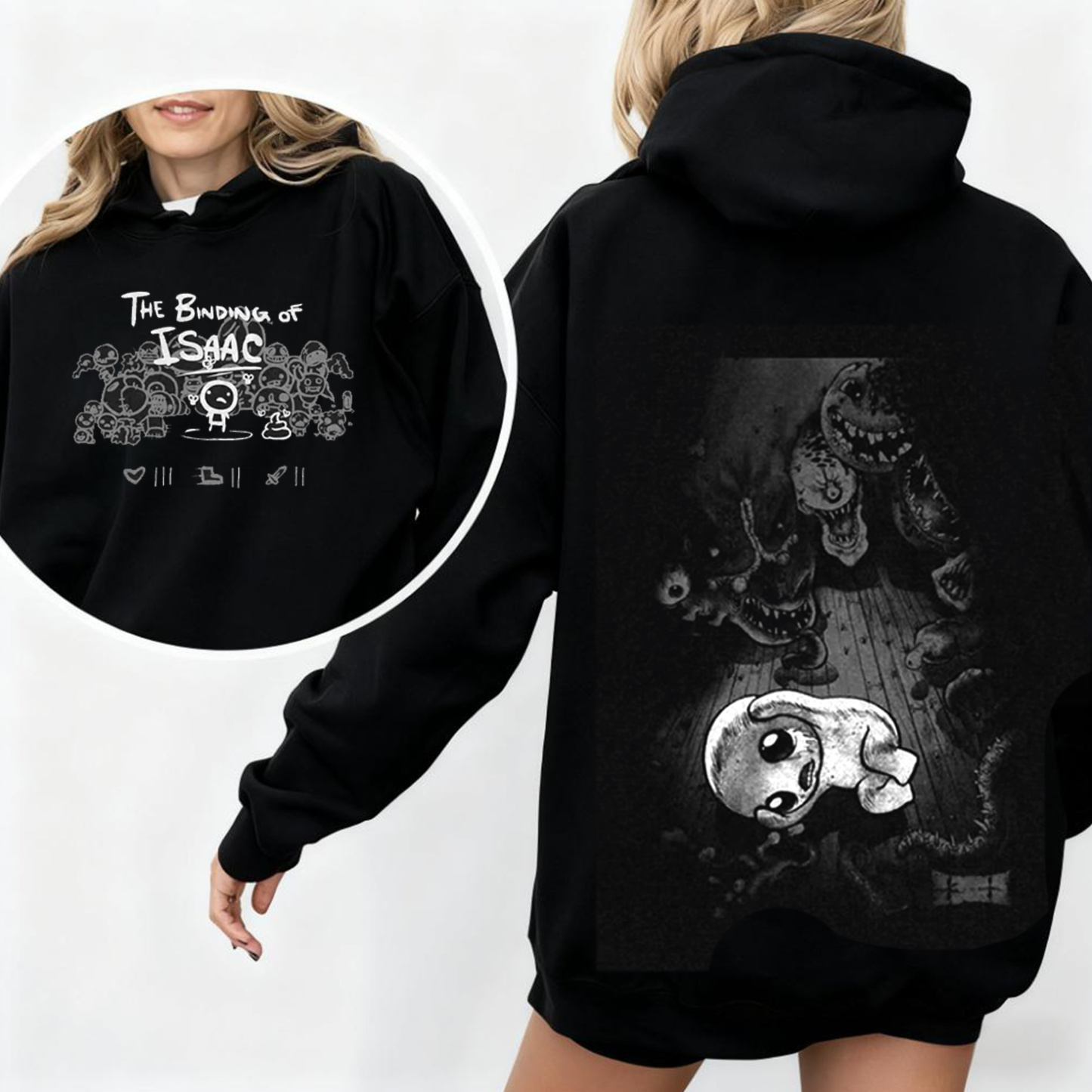THE BINDING OF ISAAC Oversized Washed T-shirt/Crewneck/Hoodie