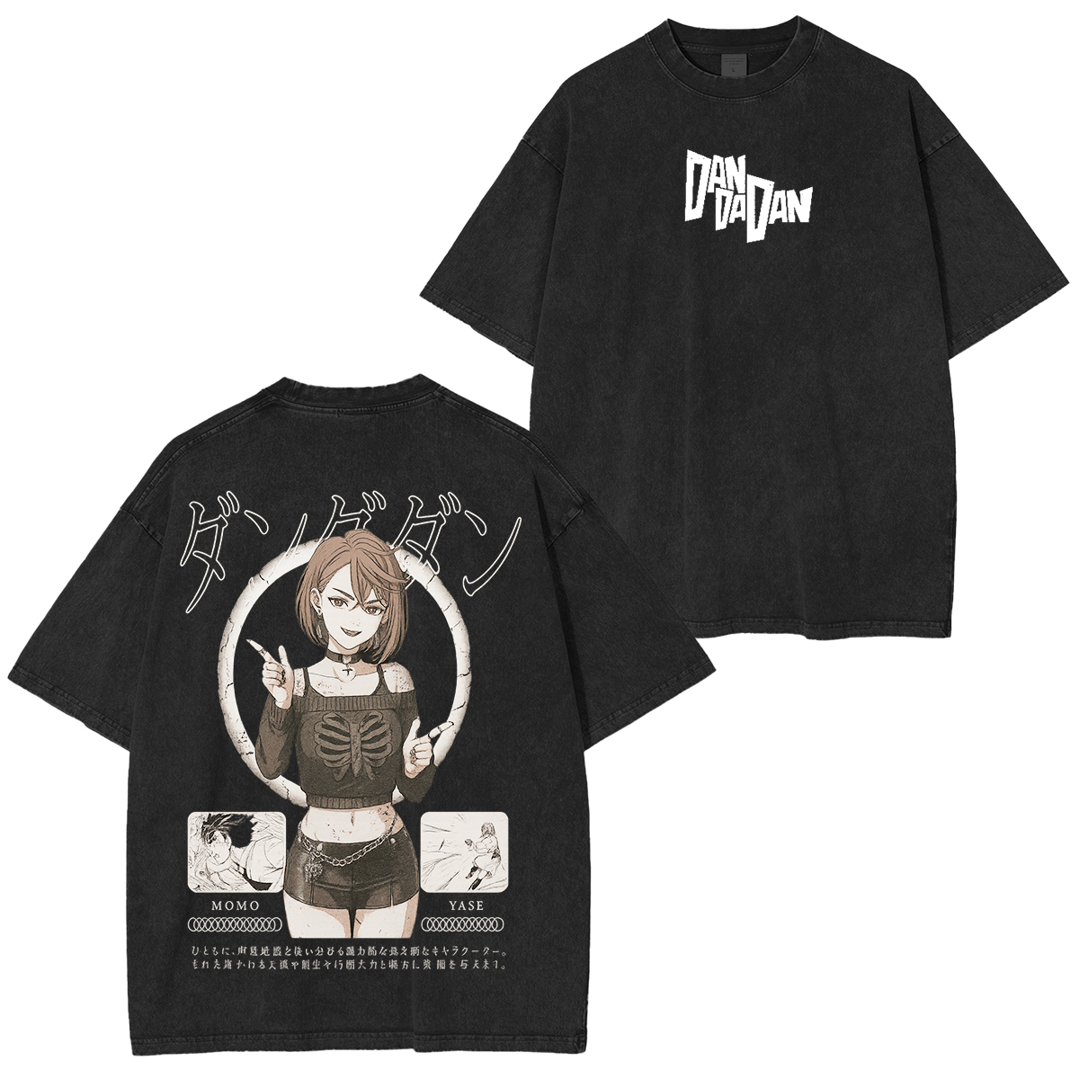 Momo Ayase Dandadan Anime Manga Vintage Unisex Washed T-Shirt