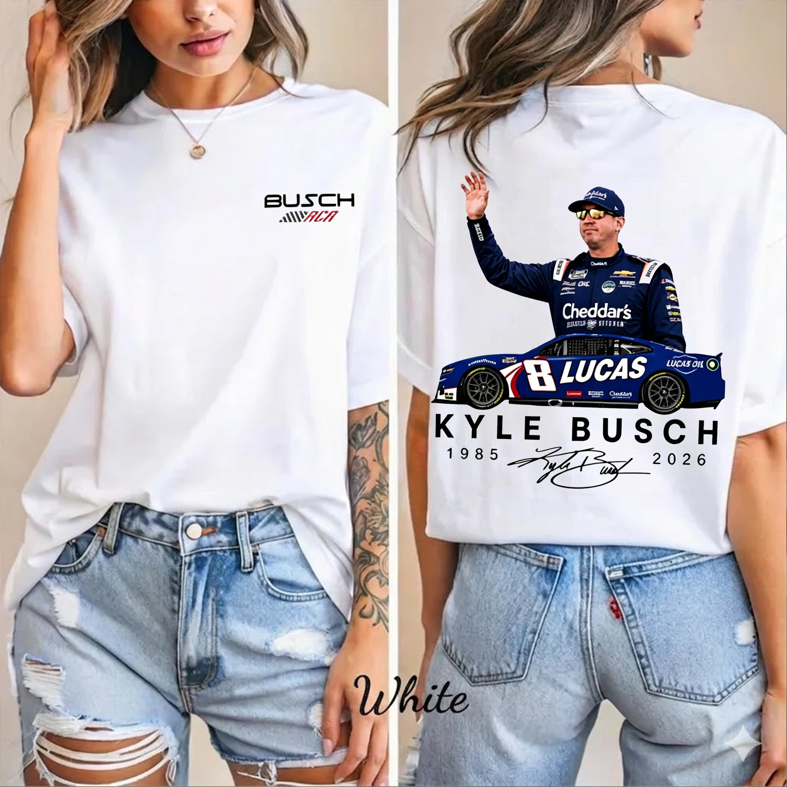 Vintage Kyle Busch Memorial 1985-2026 Unisex Shirts/Crewneck/Hoodie