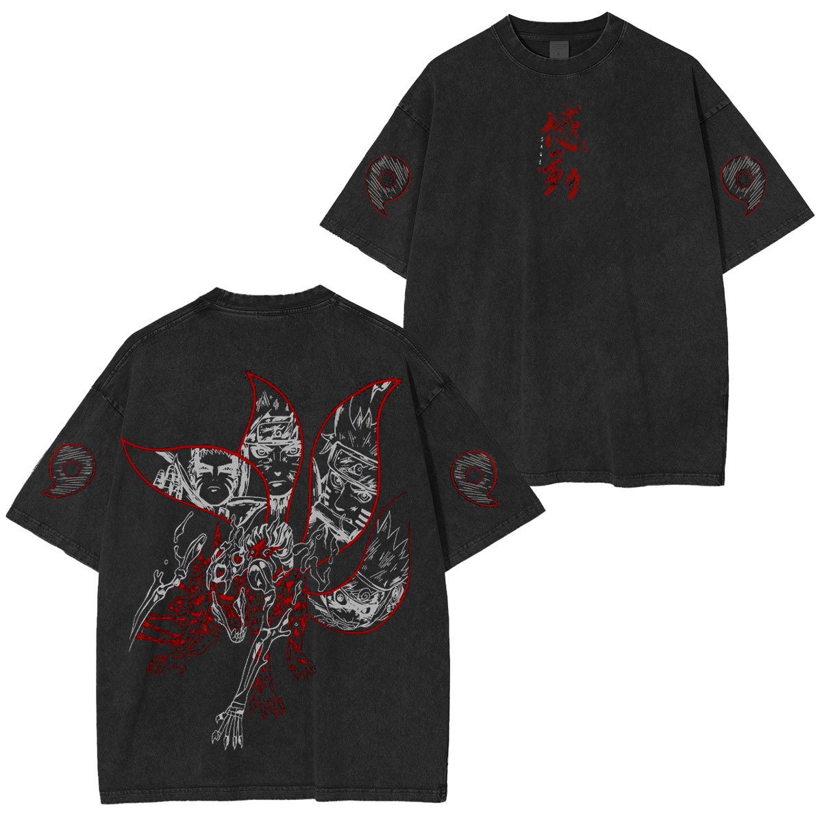 Kurama??s rage, Naruto??s spirit Vintage Washed T-shirt/Crewneck/Hoodi