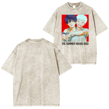 thesummerhikarudied:Hikaru and Yoshiki Official Art Double Retro Washed T-Shirt
