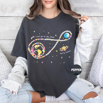 Love You To The Moon And To Saturn Artemis II Mission Print Casual Unisex T-shirt/Crewneck/Hoodie