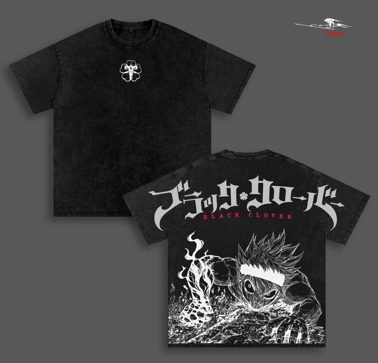 Black Clover Anime Washed T-shirt/Crewneck/Hoodie