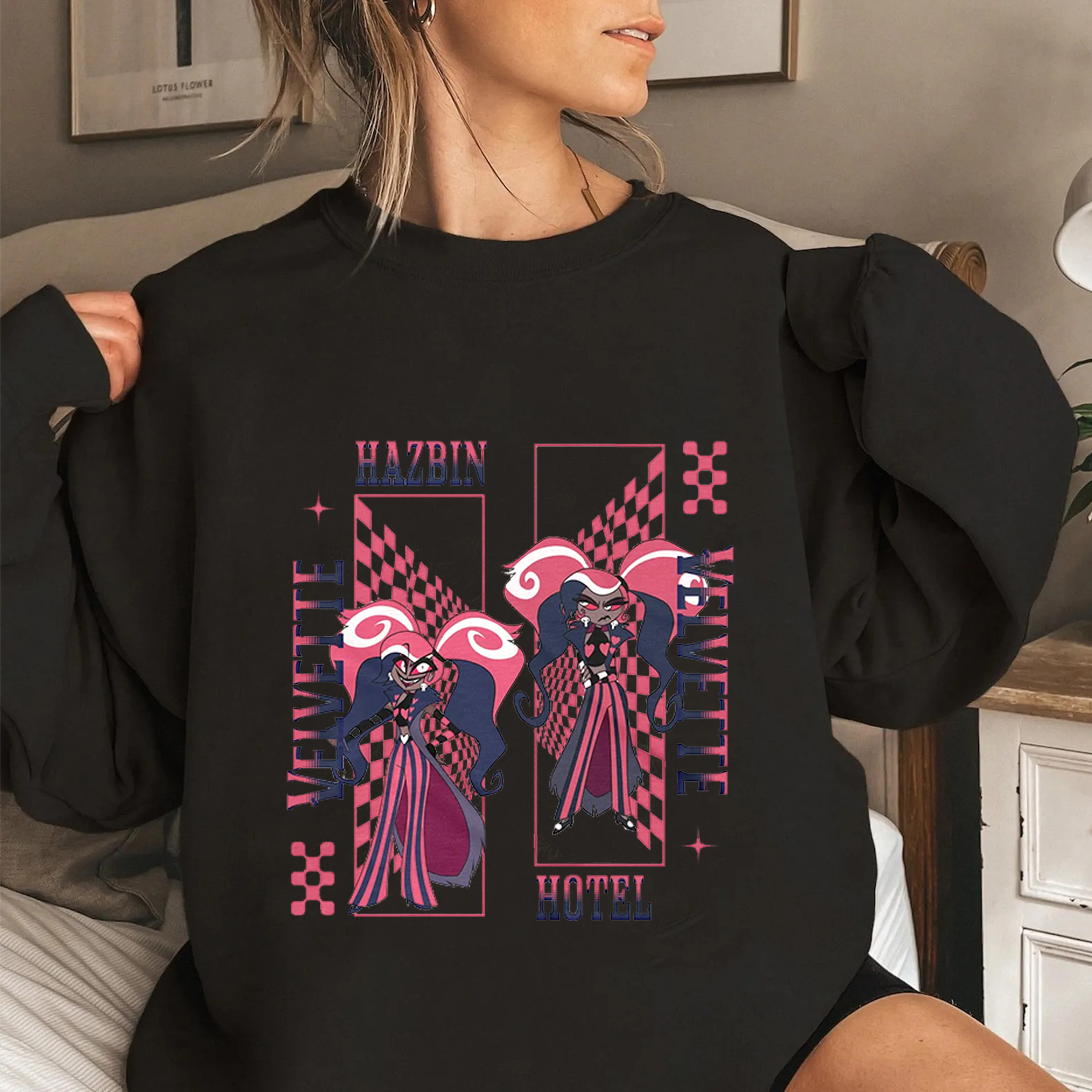 Velvette Hazbin Hotel  Oversized Washed/Cotton T-shirt/Crewneck/Hoodie