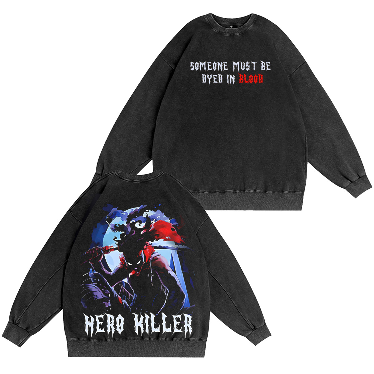 Stain – Hero Killer Oversized Washed T-shirt/Crewneck/Hoodie