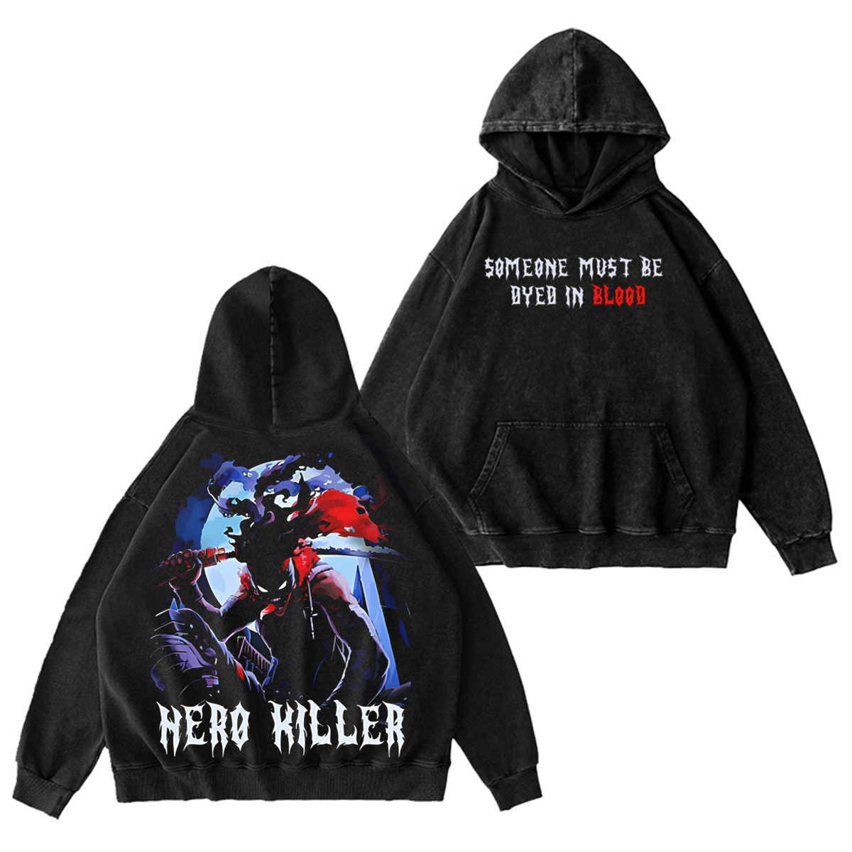 Stain – Hero Killer Oversized Washed T-shirt/Crewneck/Hoodie