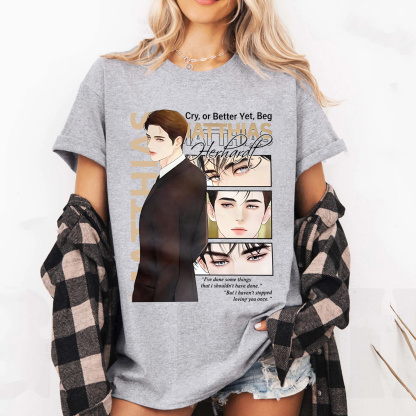 Matthias Cry or Better Yet, Beg Manhwa Vintage washed/COTTON T-shirt/Crewneck/Hoodie