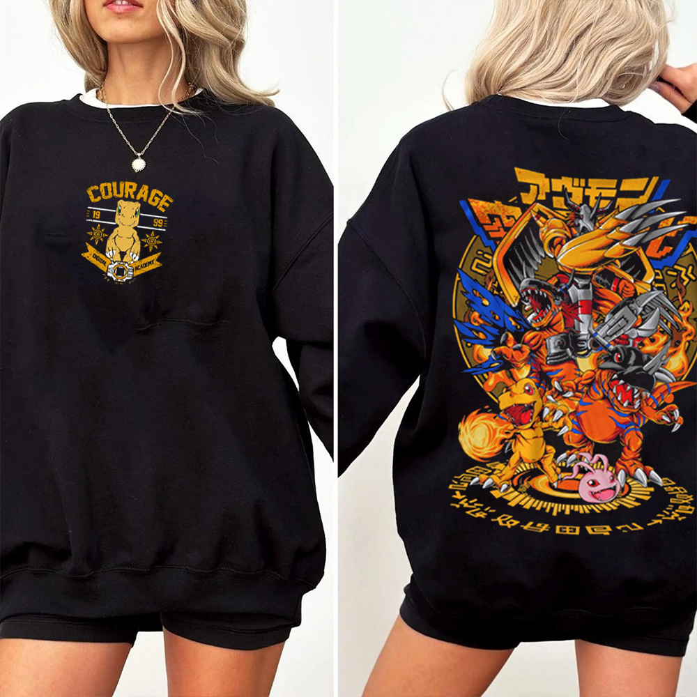 Classic Agumon Digimon Oversized T-shirt/Crewneck/Hoodie