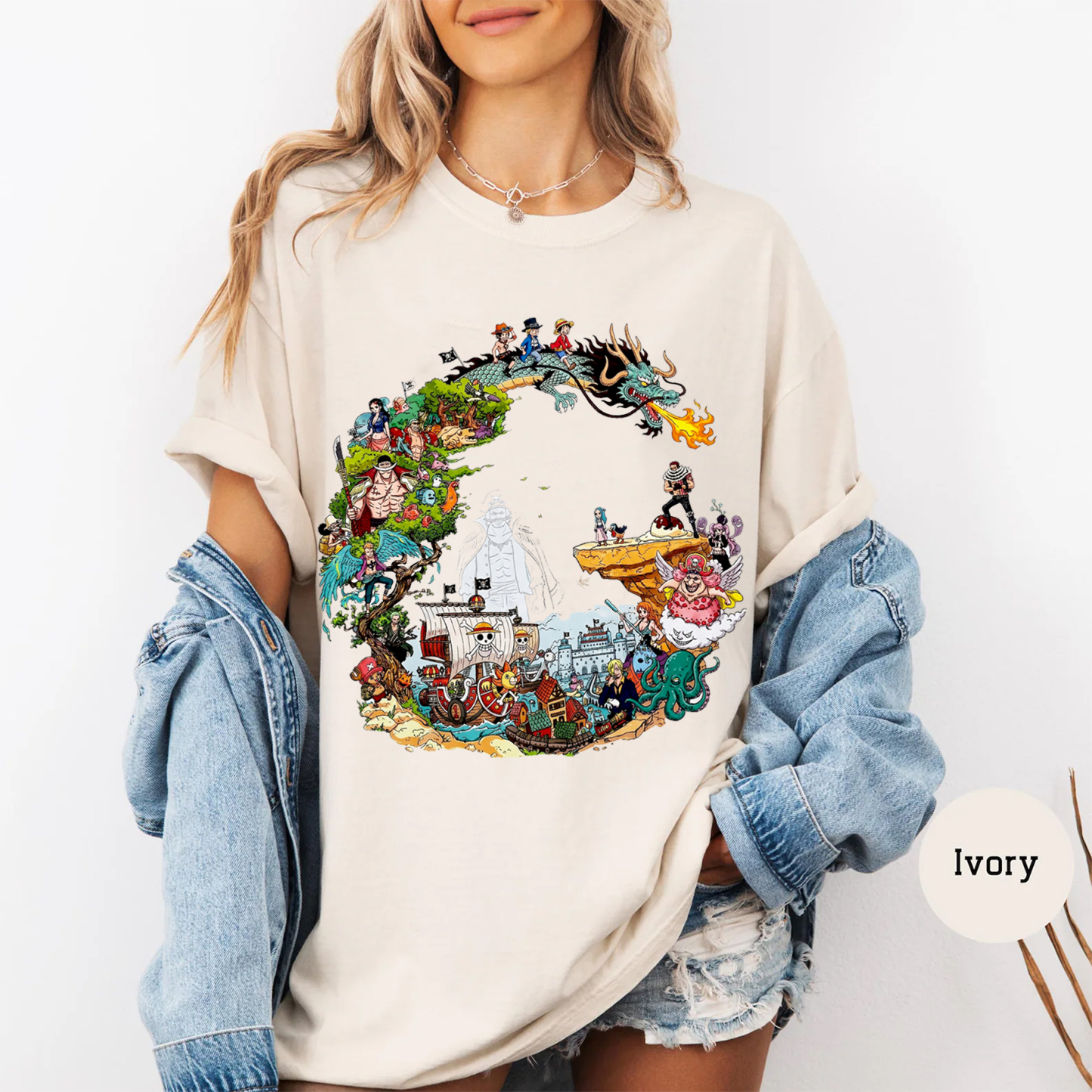One Piece Anime World Oversized T-shirt/Crewneck/Hoodie
