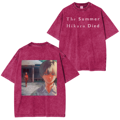 thesummerhikarudied:Hikaru and Yoshiki Official Art Double Retro Washed T-Shirt