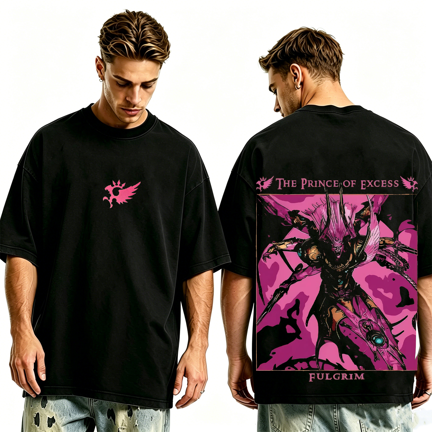 Fulgrim Daemon Prince Slaanesh Warhammer 40K Washed T-shirt/Crewneck/Hoodie