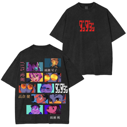 Dandadan Oversized Unisex Washed T-Shirt
