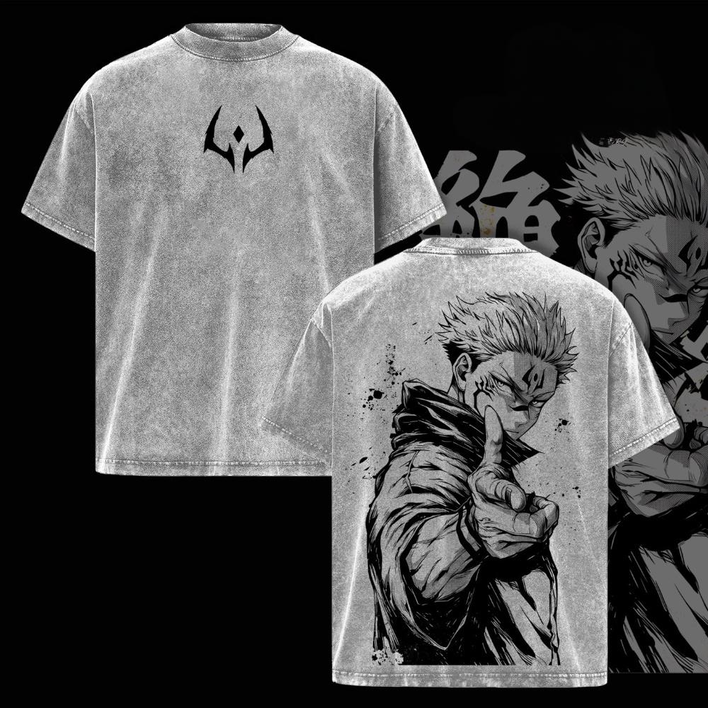 Gaara Naruto Anime Anime Double  Vintage Washed T-shirt/Crewneck/Hoodie