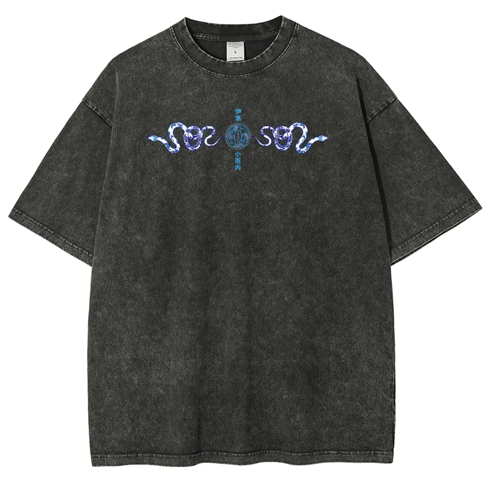 Demon slayer Iguro Obanai Unisex Fit Washed T-Shirt 2504004052