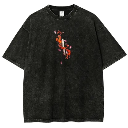 Demon Slayer Unisex Fit Washed T-Shirt 2508018941