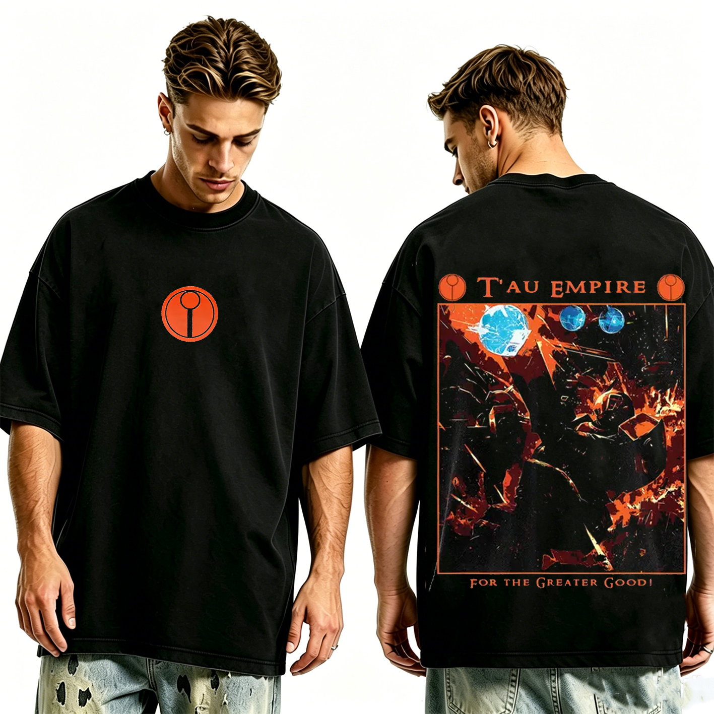 T’au Empire X Warhammer 40K vintage  Washed T-shirt/Crewneck/Hoodie