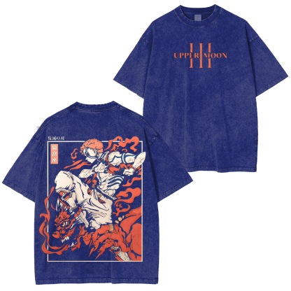 Akaza Demon Slayer Vintage Washed Unisex T-Shirt