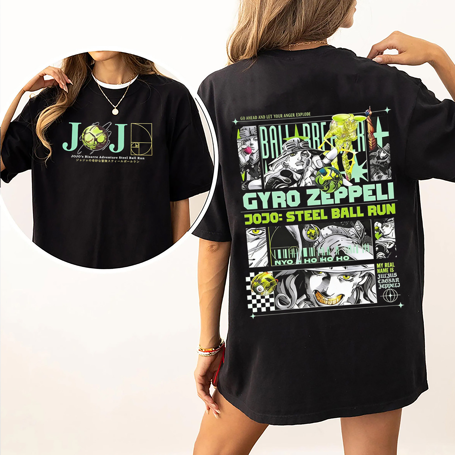 Steel Ball Run - Episode 1: Gyro Zeppeli Unisex Shirts/Crewneck/Hoodie