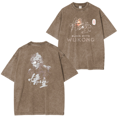 Black Myth Zhong Kui Nanatsu no Taizai Vintage Unisex Washed T-Shirt