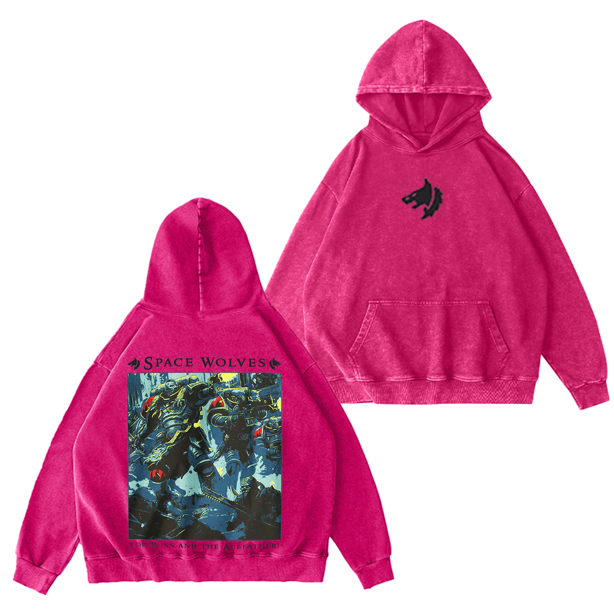 Space Wolves Warhammer 40k Washed Hoodie