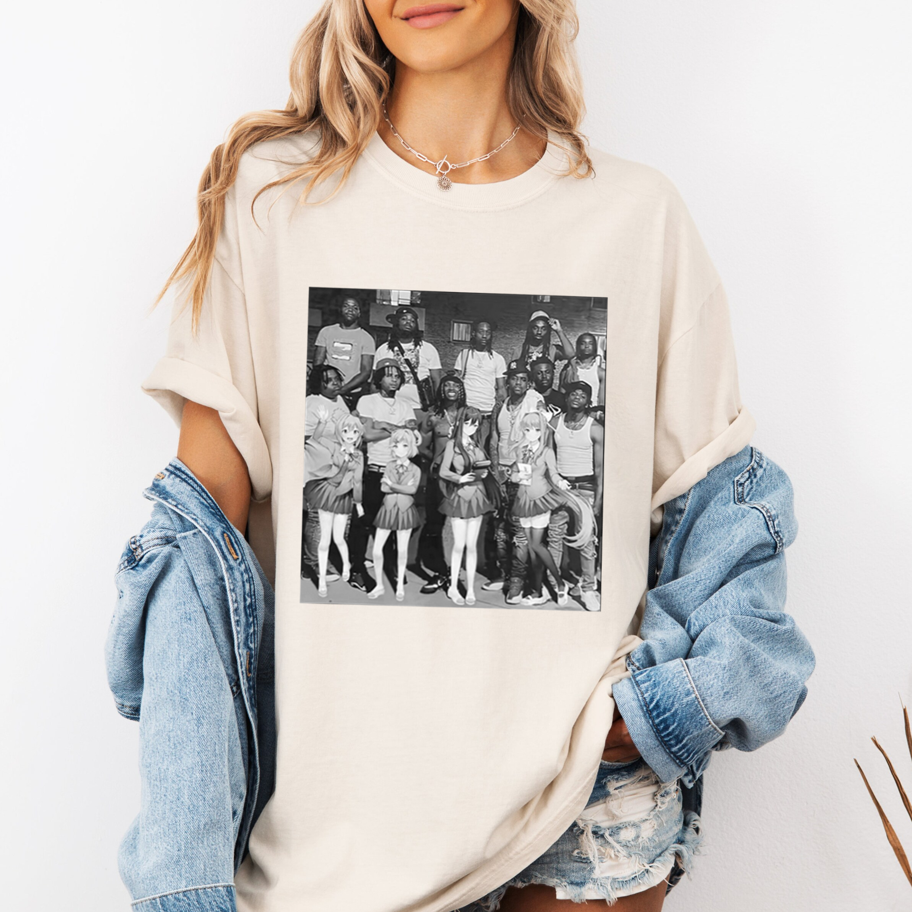 King Von X Doki Doki Literature Club! Funny Graphic Oversize Unisex Shirts/Crewneck/Hoodie