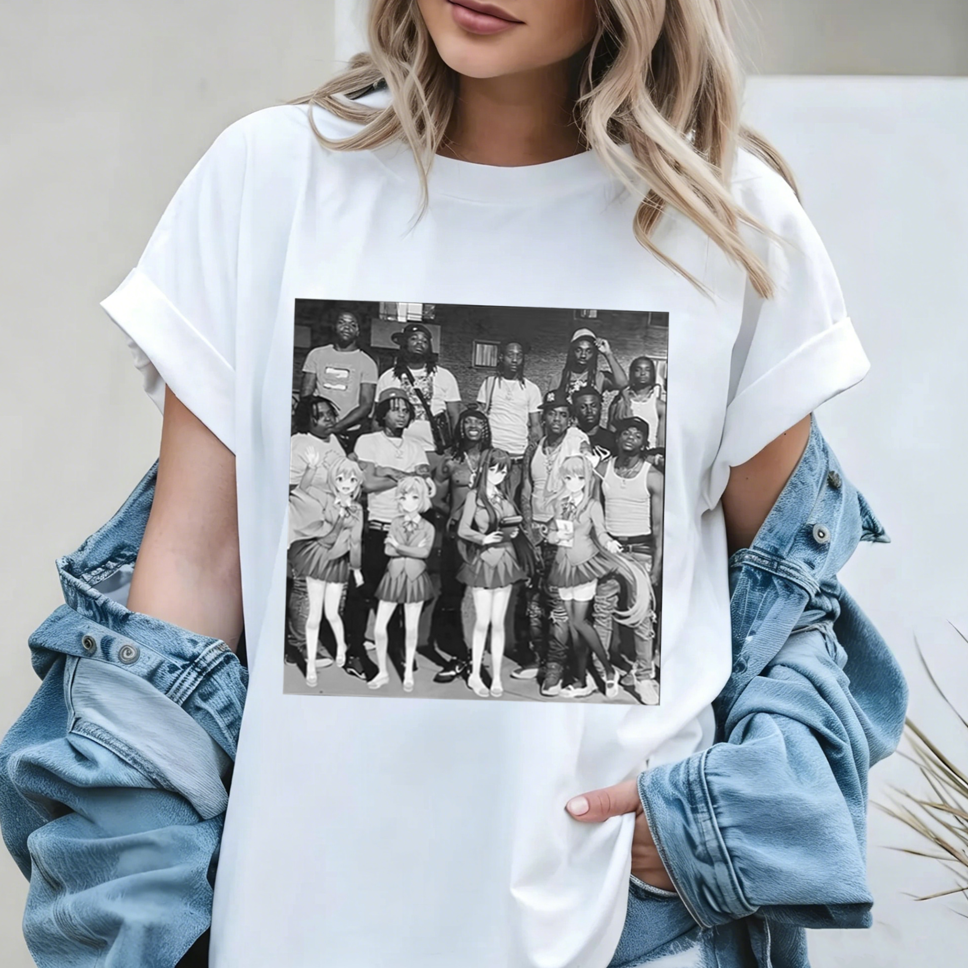 King Von X Doki Doki Literature Club! Funny Graphic Oversize Unisex Shirts/Crewneck/Hoodie